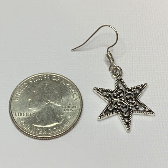 Celtic Earrings, Boho Earring, Star Earring, Gift Idea, Celtic Jewelry, Star - Picture 4 of 6